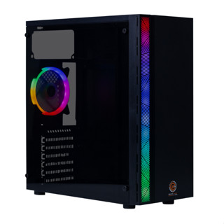 CASE เคสเกมมิ่ง NEOLUTION รุ่น STRIP RGB (ATX,Micro - ATX,Mini - ITX) พร้อมพัดลมไฟ RGB (Black)