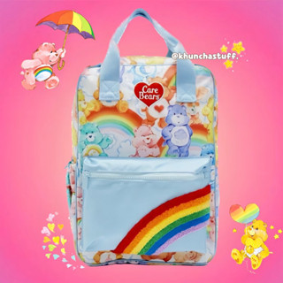 🐻🩵กระเป๋าเป้ ปักขนปุย Care bears Care bear แคร์แบร์ ใบใหญ่ ขนาด 43x35x12 ซม. สุดน่ารักงานสวยตรงปกจุของได้เยอะมาก🫶🏻💓