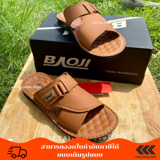 รองเท้าแตะสวมหนังชาย BAOJI แท้ รุ่น PM101 Size 39-44