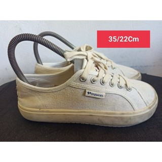Size 35 ยาว 22 Cm  รองเท้ามือสอง ผู้หญิง เท้าเล็ก  ผ้าใบ สวม แฟชั่น ลำลอง เที่ยว
