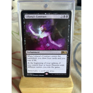 การ์ด MTG Liliana’s Contract Black Magic the gathering EDH รุ่น Core Set M19 สภาพ Nm