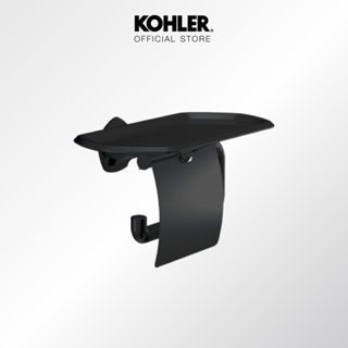 KOHLER Occasion covered tp holder with tray ที่ใส่กระดาษชำระมีฝาปิด รุ่นโอเคชัน สีดำด้าน K-EX27068T-BL