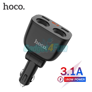 Hoco Z28 ที่ชาร์จในรถ 3.1A ที่ชาร์จเสียบที่จุดบุหรี่ Power ocean in-car charger with digital display dual USB