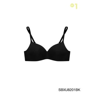 Sabina เสื้อชั้นใน (Set 6 ชิ้น) Invisible Wire (ไม่มีโครง) รุ่น Pretty Perfect รหัส SBXU8201BK สีดำ