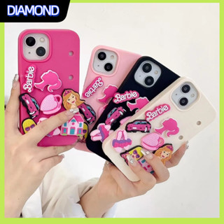 💲คูปองเคลม💲เคสไอโ case for iphone 11 12 ตุ๊กตาบาร์บี้ที่สวยงาม เคส 14 13 12 11 pro max ซิลิโคนกันกระแทกและทนทาน