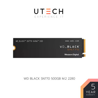 การ์ดเอสเอสดี WD BLACK SN770 500GB M.2 2280 NVMe Gen4 / MS6-000169 เอสเอสดี by UTECH