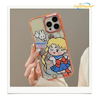 ✨ส่งของขวัญ✨เคส for iPhone 11 14 Pro Max Case for iPhone 12 13 ป้องกันการตก การป้องกัน โปร่งแสง การ์ตูน สาวน่ารักหัวใจ