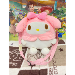 My melody Sanrio japan กระเป๋าสะพายข้าง ใหม่ น่ารักมากเนื้อโมจินิ่มๆ