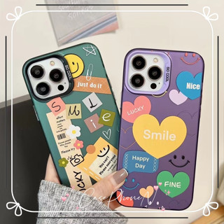 🔥สไตล์ใหม่🔥เคสไอโฟน iphone 11 14 Pro Max รูปหัวใจ ใบหน้าที่ยิ้ม ป้องกันการตก เคส iphone 12 13 Pro Case for iPhone