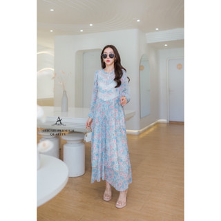 ราคาถูกที่สุด!! ABIGAIL  Maxi Dress เดรสตัวยาวลายดอกทั้งชุด