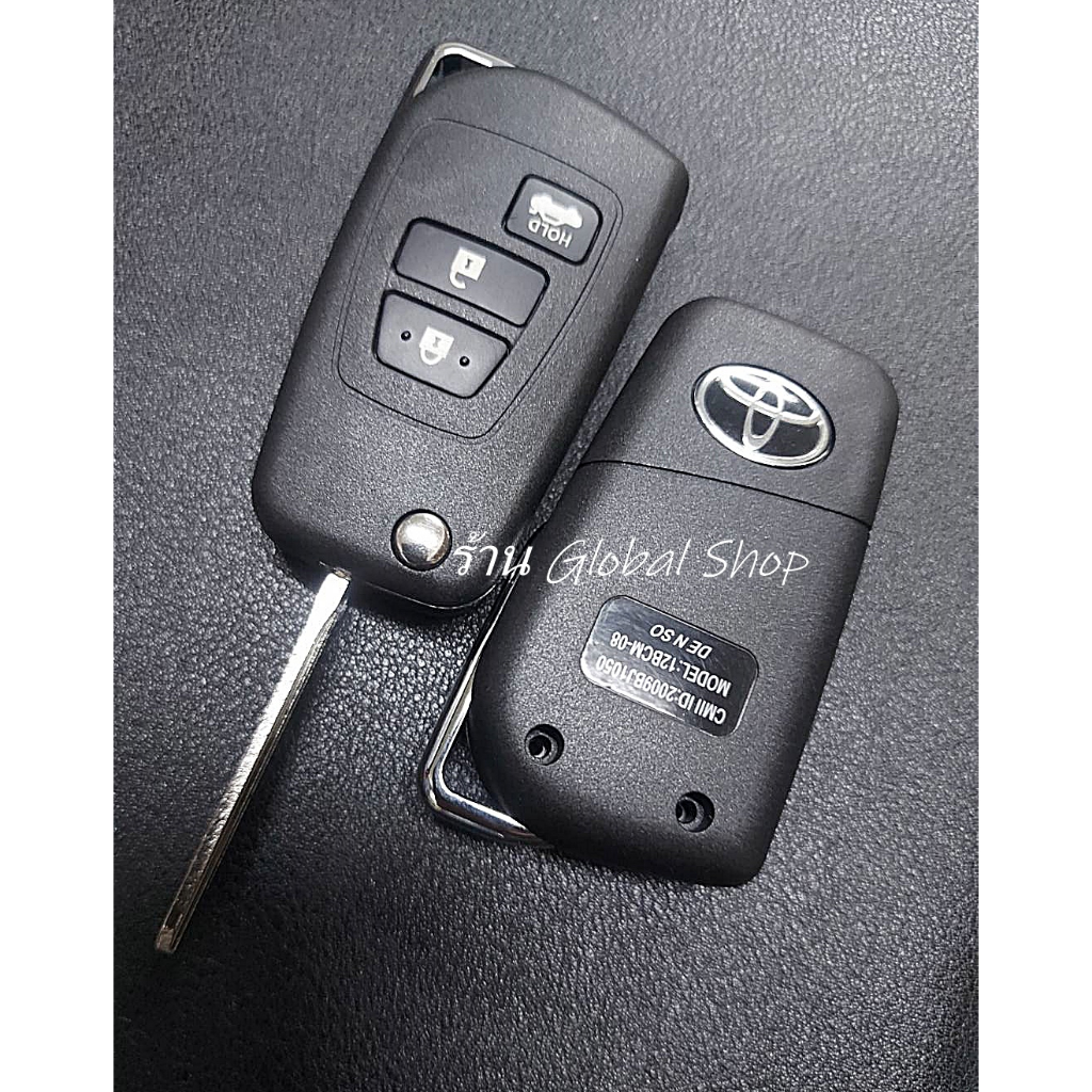 กรอบกุญแจพับ Toyota Vios Yaris Ativ Commuter Key แบบ 2/3 ปุ่ม ปี 2013-2020 พร้อมโลโก้ โตโยต้า - รูปที่ 4