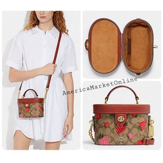 กระเป๋า COACH/ KAY CROSSBODY IN SIGNATURE CANVAS WITH WILD STRAWBERRY PRINT (COACH CH323)