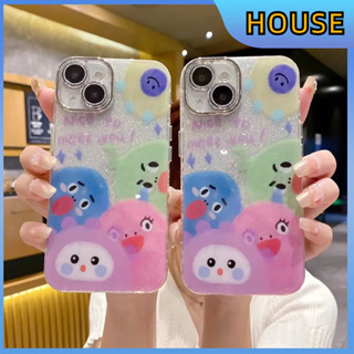 💲คูปองเคลม💲เคสไอโ case for iphone 11 12 สัตว์ประหลาดขนสี เคส 14 13 12 11 pro max ซิลิโคนเหลวป้องกันการตกหล่น