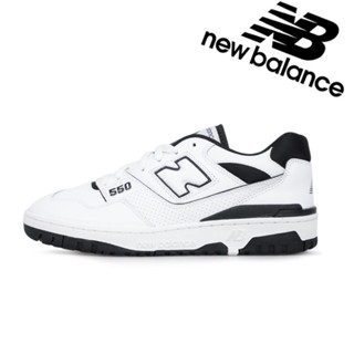 New Balance 550 แพนด้าของแท้ 100% กันลื่นดูดซับแรงกระแทกรองเท้าผ้าใบสีดำและสีขาว