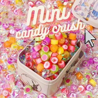 ลูกอมตัด Mini Candy Crush handmade fruit (1ชิ้น/1.34 กรัม) จำนวน 50-100 ชิ้น ลูกอมจิ๋ว ลูกอมแฮนด์เมด ท็อฟฟี่ ลูกอมงานบวช