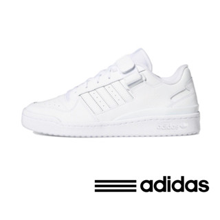 Adidas originals FORUM รองเท้าผ้าใบกันลื่นสีขาวทนต่อการสึกหรอต่ำ ของแท้ 100%