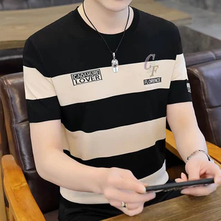 ใหม่ พร้อมส่งเสื้อยืดคอกลมแขนสั้นผู้ชาย ผ้านิ่มใส่สบายไม่ร้อน
