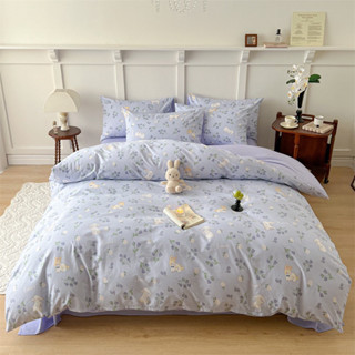 ส่งฟรี! ชุดผ้าปูที่นอน+ผ้านวมครบเซ็ต 6 ชิ้น “ลายกระต่าย” (สีชมพู) Rabbit Beddings