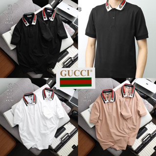 เสื้อโปโลคอปก Gucci Basic ผ้า Cotton 💯 | เสื้อคอปกผู้ชาย | เสื้อโปโล 👕 พร้อมส่ง 3 สี