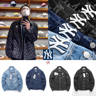 MLB JACKET JEANS UNISEX 💙 เสื้อแจ็คเก็ตยีนส์แขนยาว พร้อมส่ง 4 สี ร้านค้าจัดส่งไว