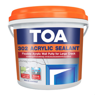 อะคริลิก ซีลแลนท์ ทีโอเอ ซ่อมแซมรอยแตกร้าวขนาดใหญ่ TOA 302 ACRYLIC SEALANTจำนวน 1 กล่อง