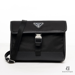 PRADA MESSENGER 2ZH108 BLACK NYLON SHW