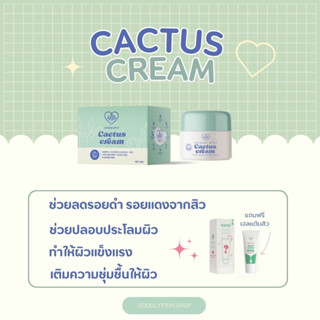 Cactus cream ครีมแคคตัส ลดรอยแดง รอยดำจากสิว (Lovepotion) 20 g.