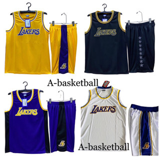 ชุดบาส ทีมLakers มี3สี สีเหลือง สีขาว สีม่วง พร้อมส่ง