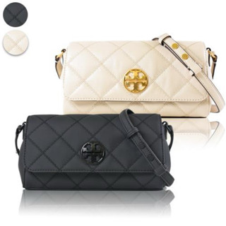 เเท้ 💯% factory Tory Burch Willa Matte Flap Shoulder Clutch