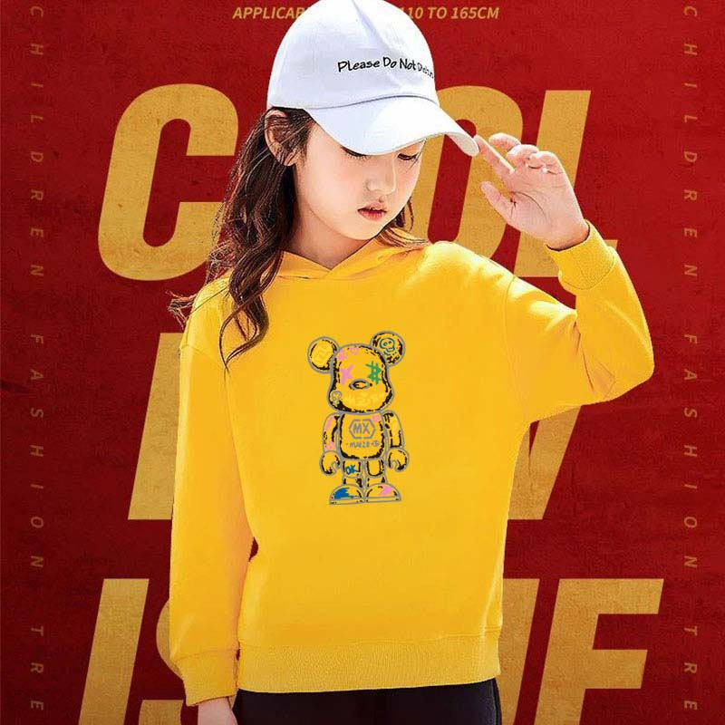 J660-LONG เสื้อฮุ้ดกันหนาวเด็กสไตส์เกาหลี สกรีนลายการ์ตูนน่ารักใส่ได้ทั้งหญิงและชาย ผ้าโพลีเอสเตอร์ ใส่สบาย**ปลีก-ส่ง** - รูปที่ 3