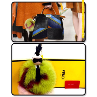 FENDI Super Karlito Pom Pom Charm/Keychain: ที่ห้อยกระเป๋าสุด Cool สวยเท่ห์สุดๆ ตัวอ้วน ขนแน่นฟู น่ารักมากๆ หายากนะคะ ใค