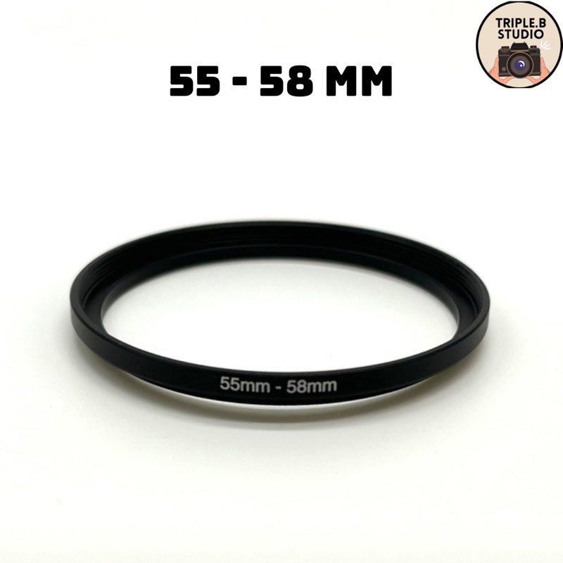 Step up ring แหวนแปลงหน้าเลนส์ให้ใหญ่ขึ้นตามต้องการ มีหลายขนาด 52-55 , 55-58 , 58-62 , 62-67 , 67-77 , 72-77