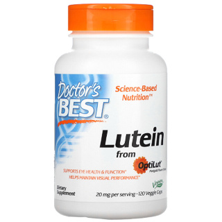 ลูทีนและซีแซนทีน Doctors Best, Lutein from OptiLut, 10 mg, 120 Veggie Caps