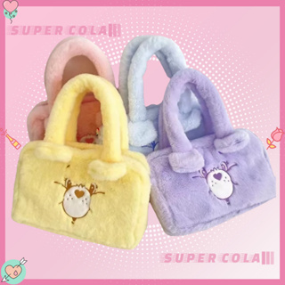 【พร้อมส่งในไทย】 care bear กระเป๋าถือผู้หญิงชั้นเดียวลายการ์ตูนน่ารัก กระเป๋าถือชั้นเดียว กระเป๋าถือ