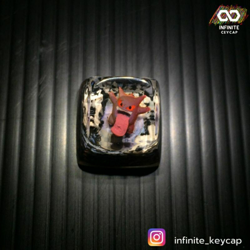 Artisan keycap คีย์แคปโปเกม่อน ( น้อง gengar)คีย์แคปแฮนด์เมด Keycap Pokémon