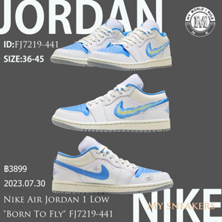 Air Jordan 1 Low Born To Fly FJ7219-441 ของแท้ 100% รองเท้าผ้าใบ nike