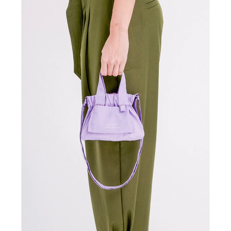 [พร้อมส่ง] Beyond the vines - Micro Dumpling Bag กระเป๋าจิ๋วพับได้ สีม่วง lilac