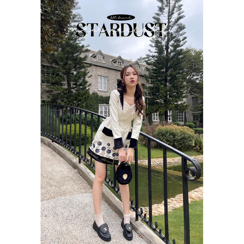 💎พร้อมส่ง💎BLT 👗 Stardust : Mini Dress สีขาว