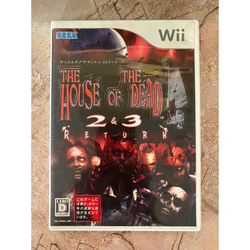 แผ่นแท้ Wii Japan Originalโซนญี่ปุ่น The House of The Dead 2&amp;3 Return สภาพดีมีคู่มือ