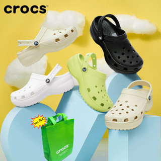 CROCS Classic Platform Clog รองเท้าแตะ รองเท้าหัวโต รองเท้าลำลองผู้ใหญ่ รองเท้าคร็อคส์รุ่นฮิตได้ทั้งชายหญิง