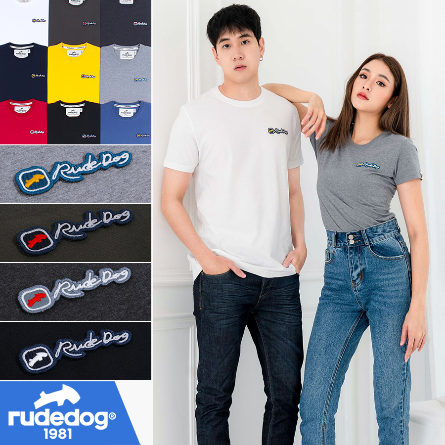rudedog® เสื้อยืดผู้ชาย เสื้อยืดผู้หญิง รุ่น Writing ของแท้ 100% รู้ดด็อก