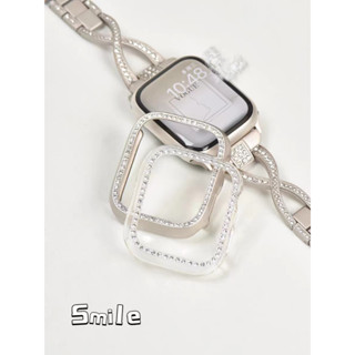 เคส watch diamond case สําหรับ watch 8 Se 7 6 5 4 Se เคสกระจก ขนาด41/40mm 44/45มมเคสสําหรับแอปเปิ้ลวอช