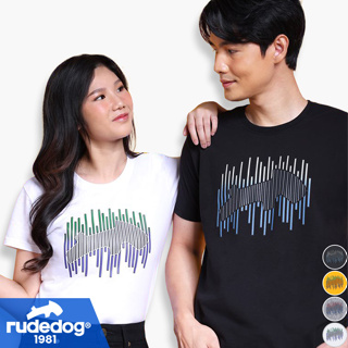 rudedog เสื้อยืดผู้ชาย เสื้อยืดผู้หญิง รุ่น Dog Code ของแท้ 100% รู้ดด็อก