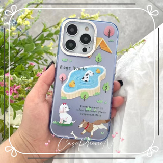 🔥สไตล์ใหม่🔥เคสไอโฟน iphone 11 14 Pro Max ins น่ารัก หมาตัวเล็ก วัสดุชุบไฟฟ้า เคส iphone 12 13 Pro Case for iPhone