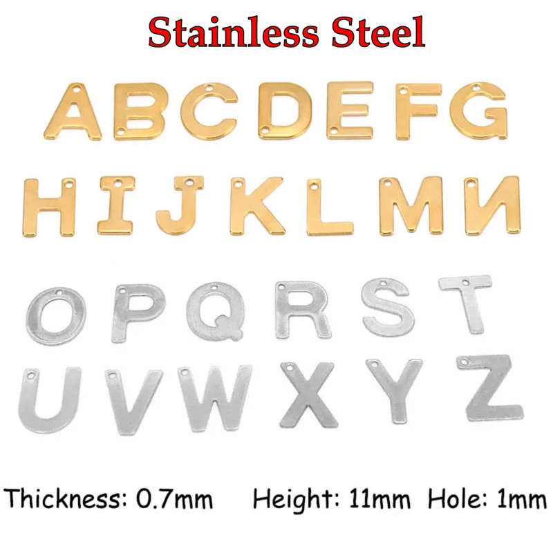 LP888 จี้ตัวอักษรอังกฤษสแตนเลสแท้