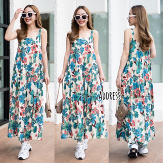 🌈🌿🌺🌼🌸💖🇰🇷 Floral SGL Maxi Dress