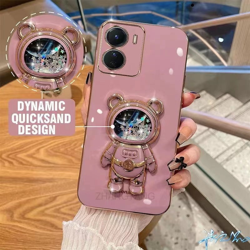 เคส TPU ขอบตรง นักบินอวกาศไหม่ Vivo Y27s Y17s Y27 Y36 Y22 Y22S Y02 Y02S Y16 Y21 Y21T T1X Y33S Y33T Y71 กันกระแทก