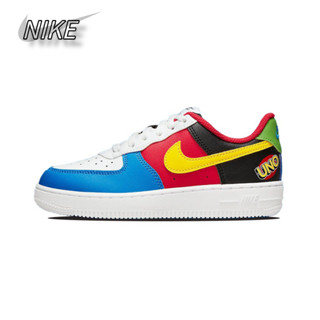 Nike Air Force 1 Low รองเท้าผ้าใบสวมกันลื่นกันลื่นอินเทรนด์อินเทรนด์ต่ำของแท้ 100%