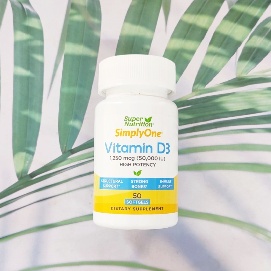 วิตามินดี3 Simply One Vitamin D3 Max Potency 50,000 IU 50 Softgels (Super Nutrition®) D-3 D 3