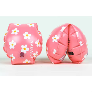 Swimming armbands Kids with "FLOWERS” print - 11 to 30 kg ห่วงยางสวมแขนว่ายน้ำสำหรับเด็กที่มีน้ำหนัก 11ถึง30 กก.